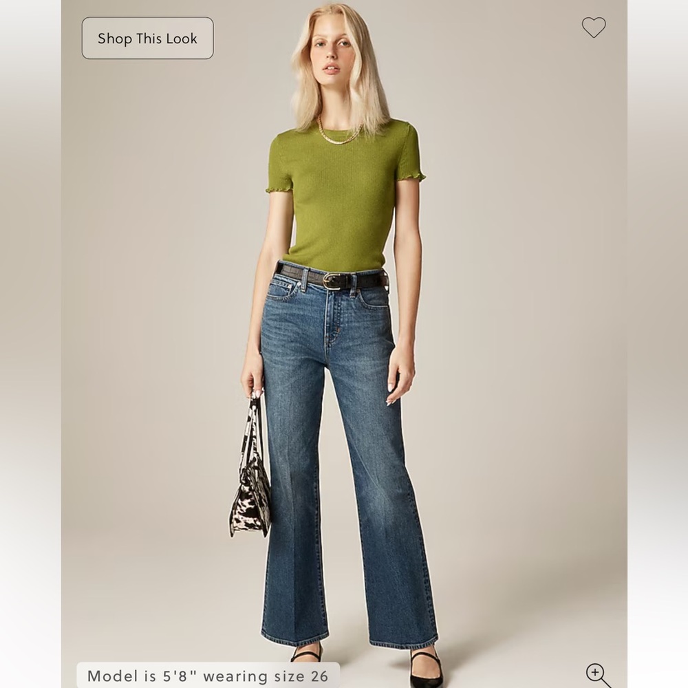 J Crew Charlie High Rise KickOut Cropped Jean